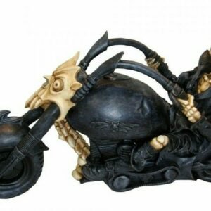 Magicun Giftware~Nemesis Hell Rider Skeleton on Motorbike Figurine 30cm Gothic Punk Rock Gift