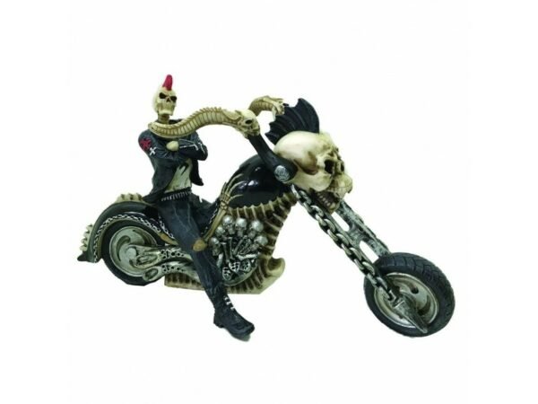 Magicun Giftware~Skeleton on Motorbike Dragon Hell Rider Biker Ornament Figurine