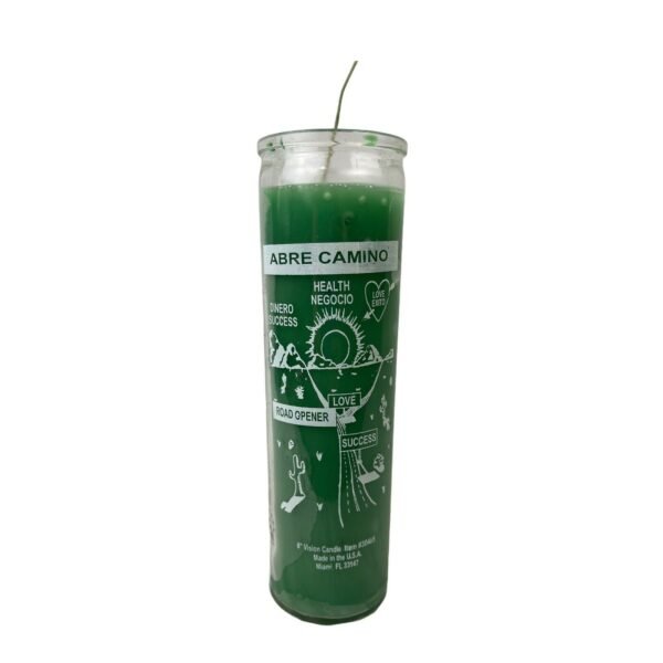 Magic Candle~Road Opener Green 7 Day Abre Camino Candle Ritual Spell Pagan Magick