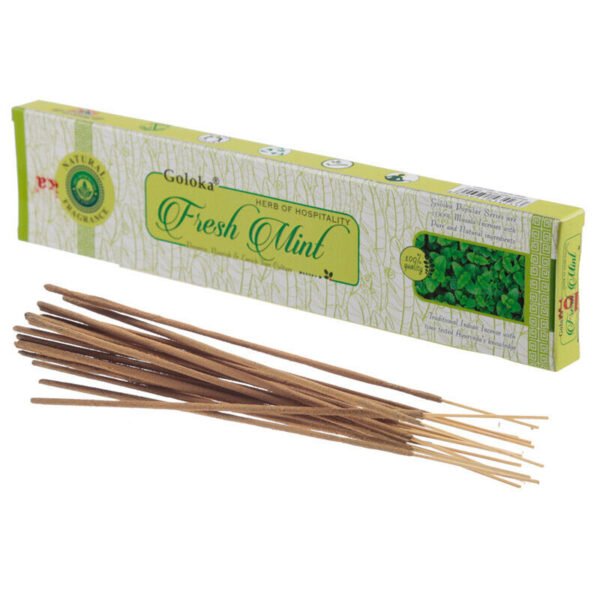 Home Fragrance~Goloka Incense Sticks-Fresh Mint 12 boxes (144 sticks)