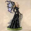 Fairy Collection~Large Scale Black Fairy With Wolf Figurine Statue 22.75"H Resin New!