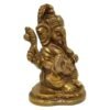 Hinduism Statues & Figures~Brass Antique Finish Sitting Ganesh Statue 2.5"H 1.75"W
