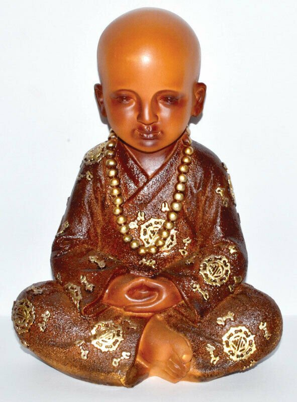 Witchcraft~MEDITATING MONK STATUE - 8.5"