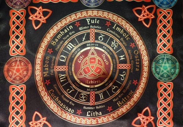 MagicunTarot Cloth~Tablecloth Cape Ritual Wheel of the Year Calendar much