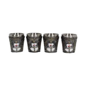 Magicun Giftware~Templars Shot Glass (Set Of 4) 6.5cm Medieval Shotglass