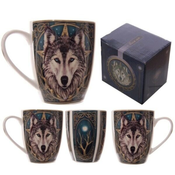 Witchcraft~Lisa Parker Wilde One Bone China Coffee Cup Mug Micro Dishwasher Safe Wolf Head