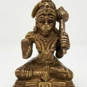Hinduism Statues & Figures~Brass Antique Finish Blessing Hanuman 3"H 2"W