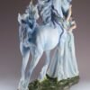 Fairy Collection~Blue Fairy With Unicorn Figurine 12" Long Highly Detailed Polystone New In Box