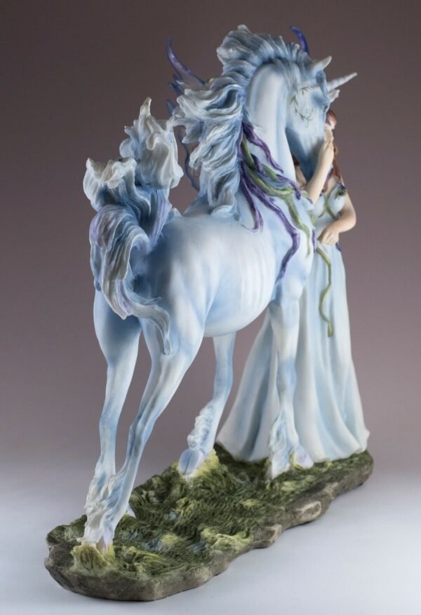 Fairy Collection~Blue Fairy With Unicorn Figurine 12" Long Highly Detailed Polystone New In Box