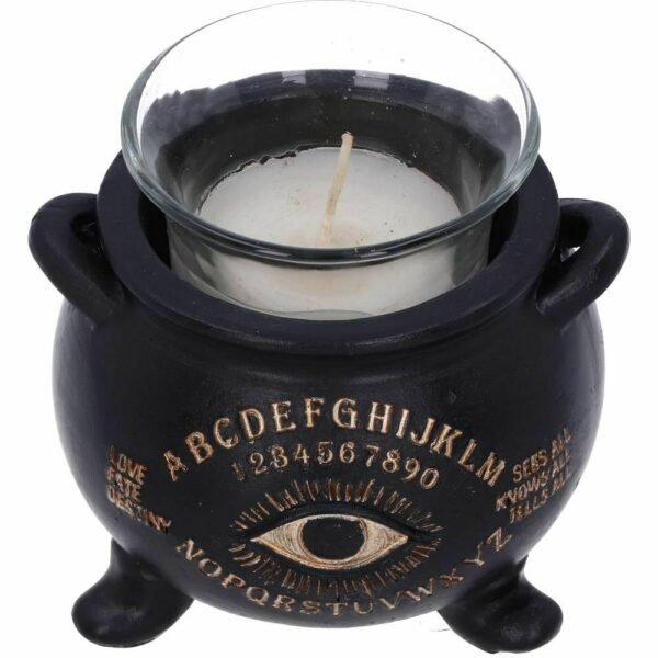 All Seeing Eye - Witches Cauldron Tealight Candle Holder 9cm