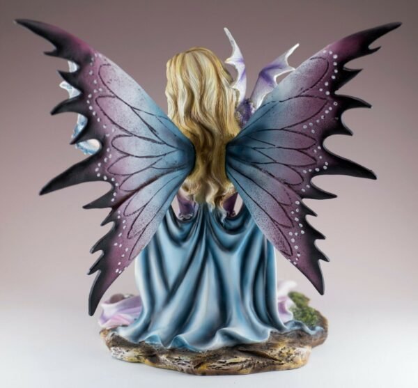 Fairy Collection~Purple Fairy With Two Baby Dragons Figurine Statue 11" Wingspan New In Box!