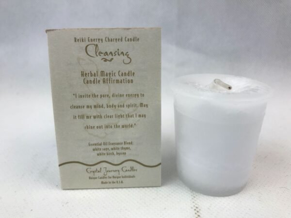Magic Candle~Cleansing Crystal Journey Reiki Charged Herbal Votive Candle One Candle