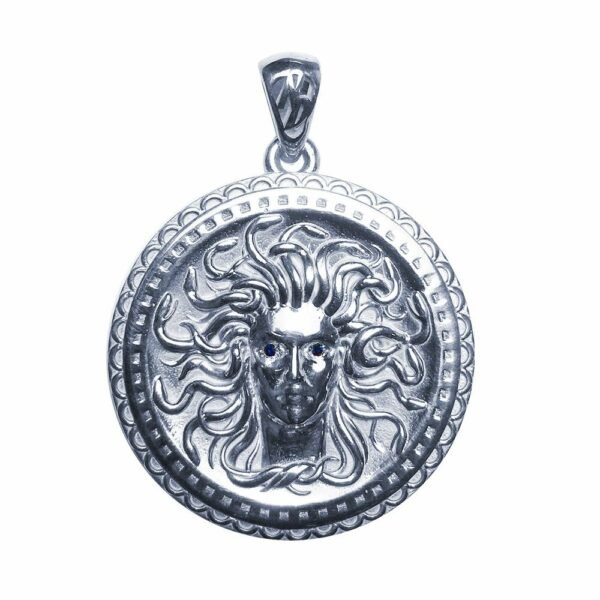 Magicun Talisman~Talisman Amulet gorgoneion or Silver Shield Retribution