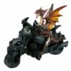 Magicun Giftware~Skeleton on Motorbike Dragon Hell Rider Biker Ornament Figurine
