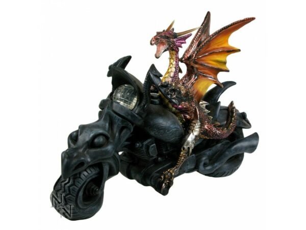 Magicun Giftware~Skeleton on Motorbike Dragon Hell Rider Biker Ornament Figurine