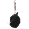 Home Decor~Fun Collectable Pom Pom Keyring Black Cat Bag Charm Keychain Split Ring Gift
