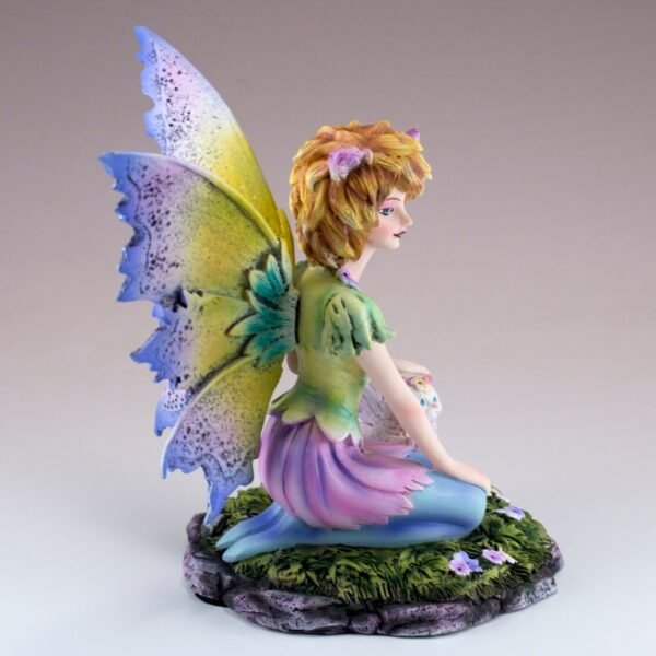 Fairy Collection~Cat Fairy and White Kitty With Wings Figurine 5.5" High Statue Resin New!