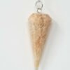 Magicun Stone~Peach Moonstone Pendulum with Chain, Faceted (Natural Crystal Stone)