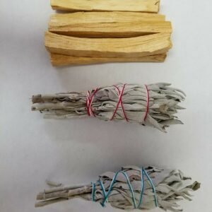 Palo Santo & Sage~15 Palo Santo Wood & 5 White Sage Smudge Torch: Cleansing Negativity Removal new