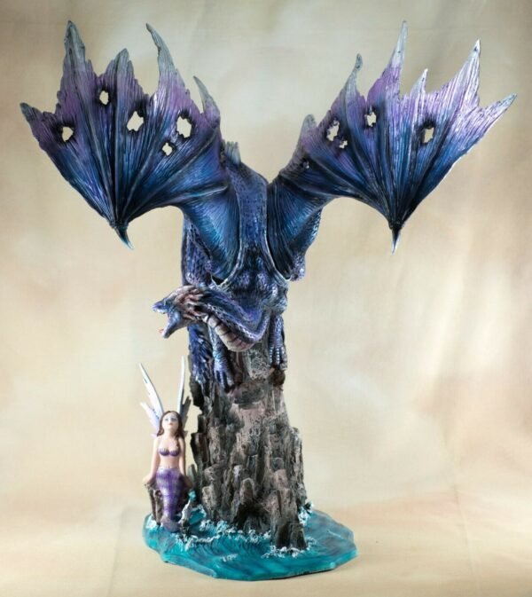 Fairy Collection~Large Scale Sea Dragon and Fairy Mermaid Figurine Statue 18.75" High New In Box