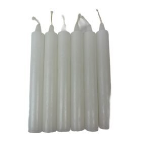 Magic Candle~Set Of 6 White Taper Household 6" X 3/4" Candles Ritual Spell Wicca Pagan Altar
