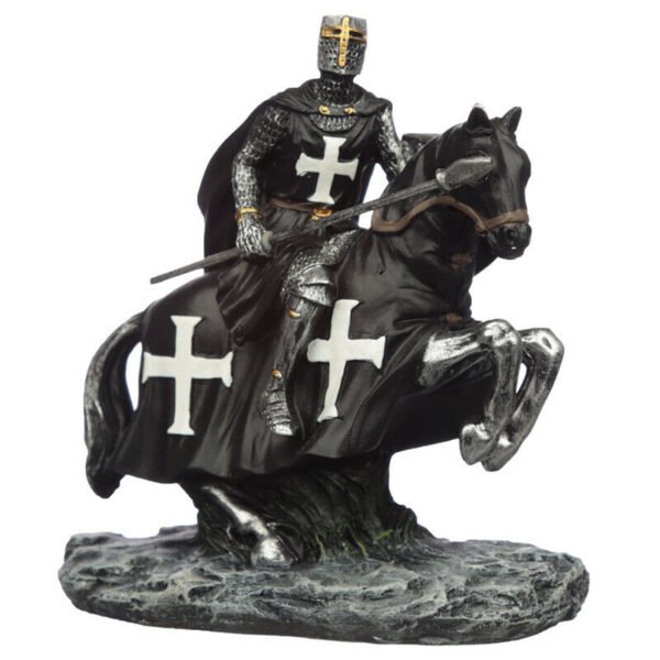 Home Decor~Collectable Dark Knight on Horseback Figurine Medieval Fantasy Ornament x 1