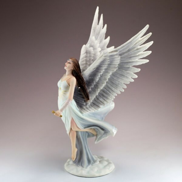 Fairy Collection~White Angel With Gold Key and Orb Figurine Statue 10.75" High New In Box!