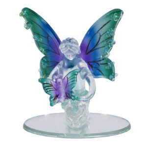 s-l1600_7a5522f6-abd1-4537-aa3f-253d433151d6 Fairy Collection~Hand Blown Glass Fairy Figurine Holding Butterfly On Beveled Glass Base
