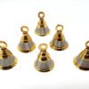 Wicca & Paganism~Two-Tone Bell 2" Chrome Mini Altar Chime Brass and Chrome Finish 6 Pieces