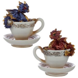 Collectable design~Elements Baby Dragon in a Teacup Figurine Collectable Ornament