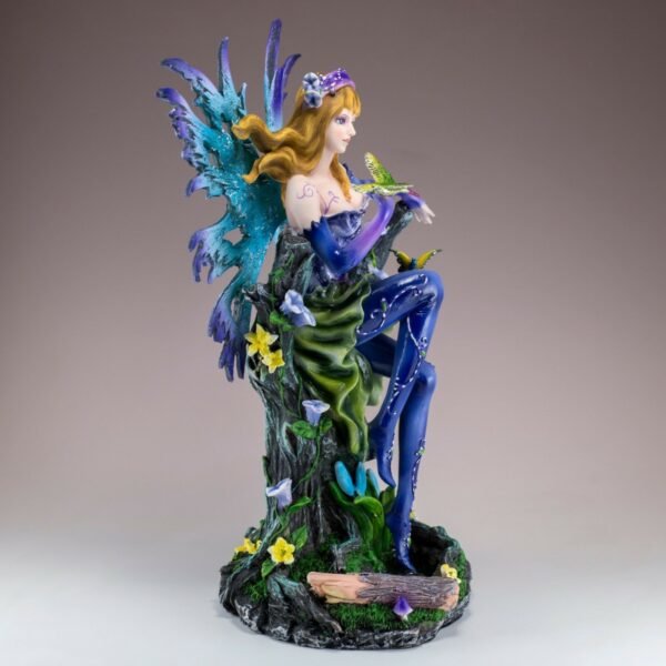 Fairy Collection~Purple Fairy Figurine Statue With Hummingbird Butterfly 11.5" High New In Box!