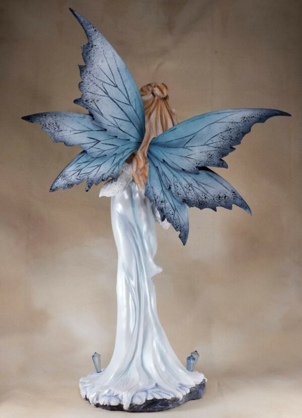 Fairy Collection~Large Scale Fairy With Snowy Owl Holding Crystal Wand Figurine 23" High Statue