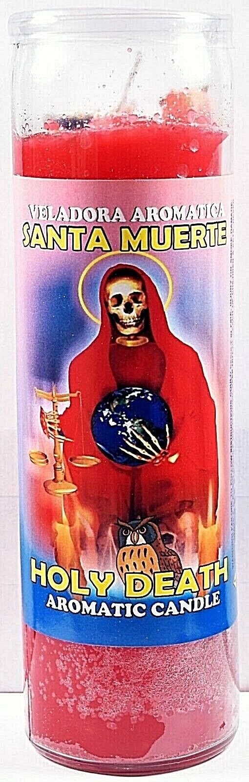 CANDLE COCKTAIL AROMATIC HOLY DEATH RED-SANTA MUERTE ROJO