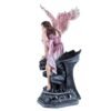 Fairy Collection~Pink Angel With Owl On Gargoyle Figurine Statue Feather Wing Fairy 13" High New