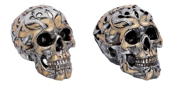 Magicun Giftware~Nemesis Iron Skull Figurine Oriental Tribal Traditions Ornament Small or Large