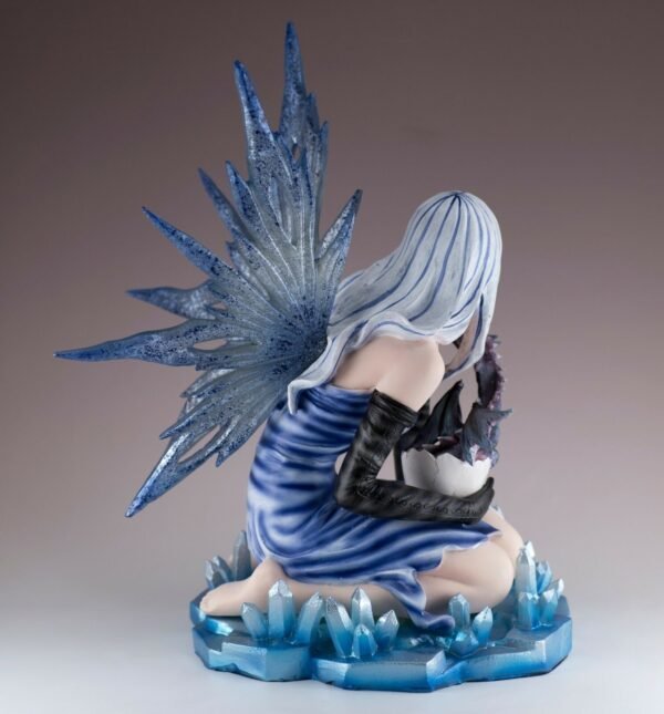 Fairy Collection~Blue Ice Fairy With Baby Dragon Hatching From Egg Figurine 12" High New In Box!