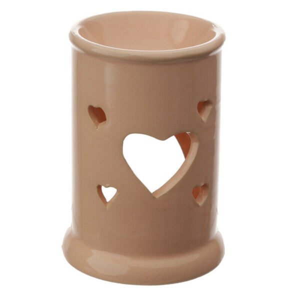 Home Fragrance~Tall Ceramic Eden Oil and Tart Burner with Heart Cut-out