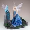 Fairy Collection~Blue Fairy With Dragon Sitting On Rock Figurine Statue 6.25" High New In Box