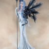 Fairy Collection~Large Scale Snow Fairy With Wand and Dragon Figurine Statue 24"H Resin New!
