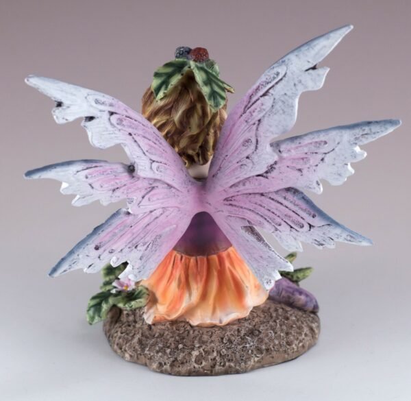Fairy Collection~Purple & Orange Fairy With Berries Figurine 5.5" High Detailed Resin New In Box!