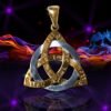 Magicun Talisman~Magicun ~Amulet Celtic Triquetra Trinity Force Power Ancient Sterling silver and gold