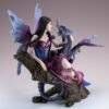 Fairy Collection~Pink Fairy Laying On Tree With Purple Dragon Figurine Statue 8.5" High New