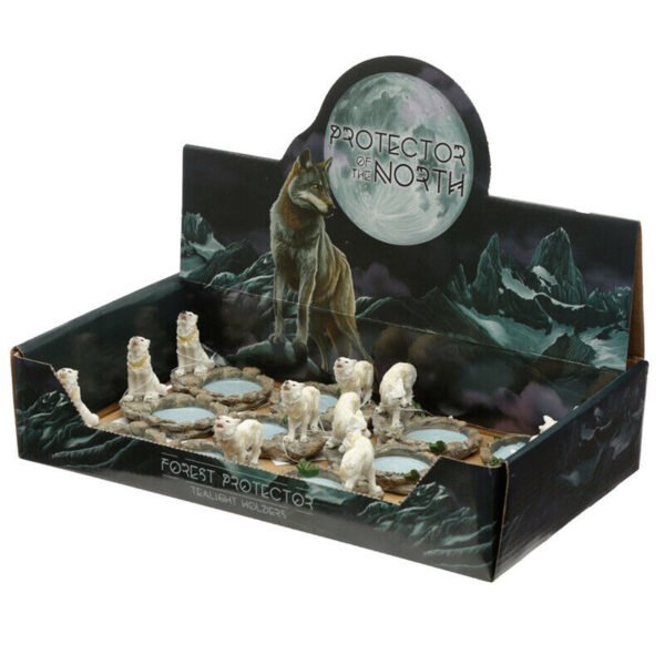 Home Decor~Forest Protector - Protector of the North Wolf Tea Light Candle Holder