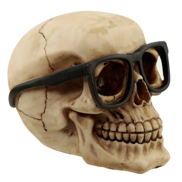 Home Decor~Gothic Fantasy Skull wearing Glasses Ornament