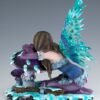 Fairy Collection~Blue and Purple Fairy On Mushroom In Snow Figurine 5.5" High Detailed Resin NIB
