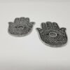 Home Fragrances ~Hamsa Hands Metal Burner Sage Smudge Cone Burner 4.25 inches, 2 pieces