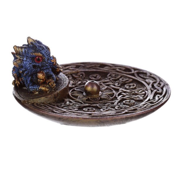 Collectable design~Elements Baby Dragon Celtic Incense Stick Burner Dish 1 Sent At Random