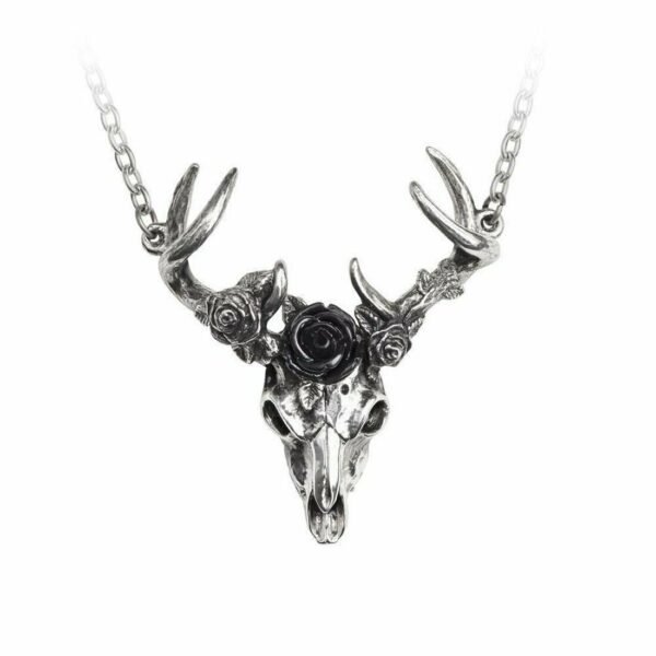Alchemy - WHITE HART BLACK ROSE - Pendant Necklace
