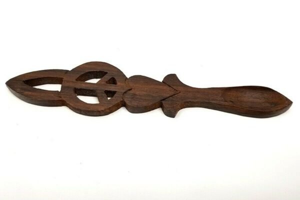 Wicca & Paganism~Peace Sheesham Wood Carved Spoon 6-1/2" Ritual Magick Spells Wicca Pagan