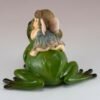 Fairy Collection~Little Girl Fairy Riding Frog Figurine 3.5" High Resin New In Box
